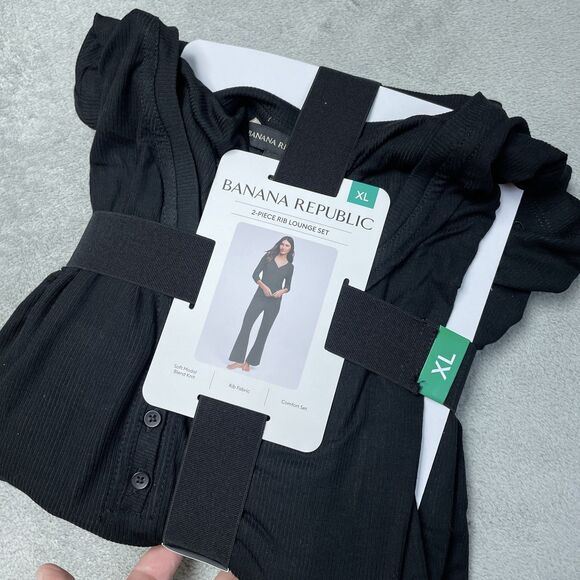 Banana Republic Women's XL Lounge Set Black Modal Blend H0991 - Picture 2 of 5